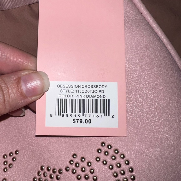 Juicy Couture Pink Shoulder Bag with Gold Logo and zipper - Picture 4 of 5